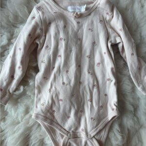 Jamie Kay pink floral bodysuit 6-12m